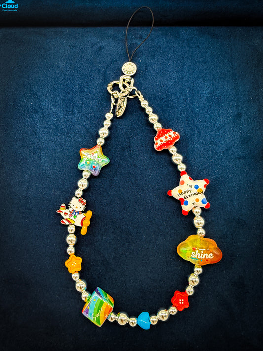 Acrylic metal phone chain