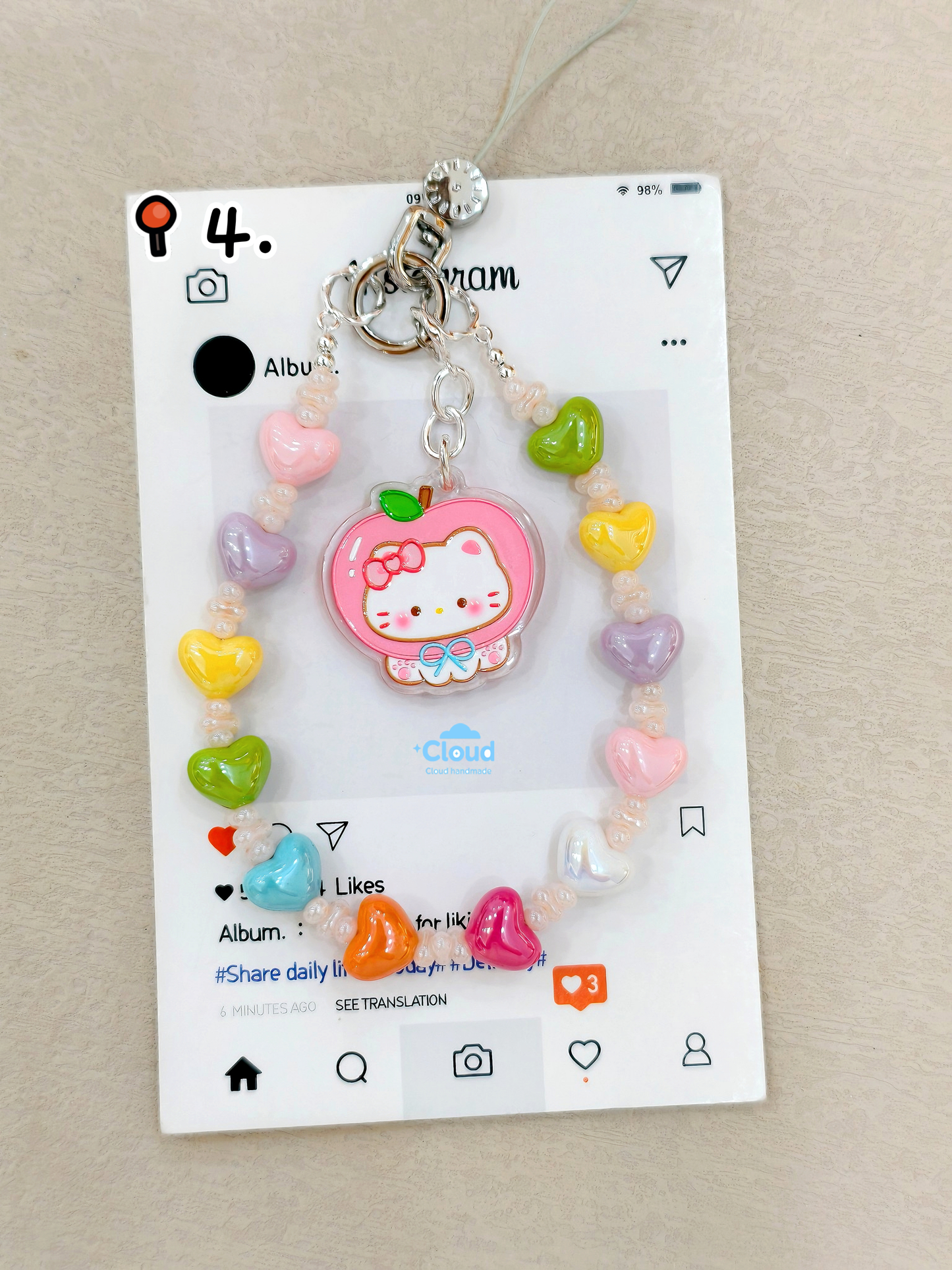 Phone Chain Resin Acrylic