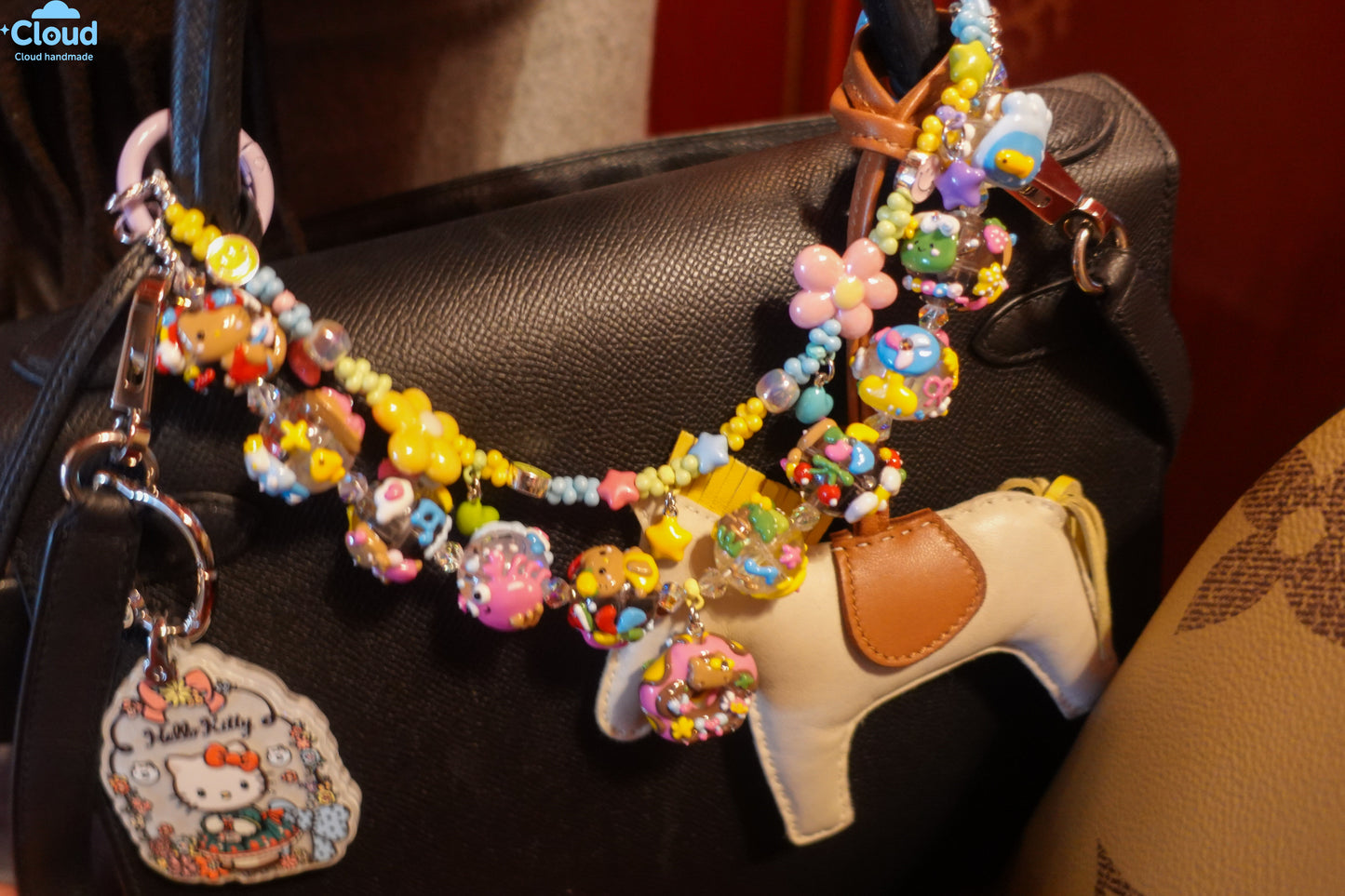 Bag Charm Hand painted Mengli
